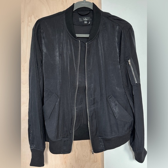 Lulus Black Lightweight Bomber Jacket - Picture 5 of 9